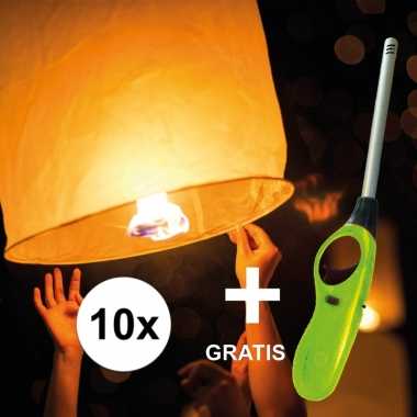 10 wensballonnen xl inclusief gratis aansteker