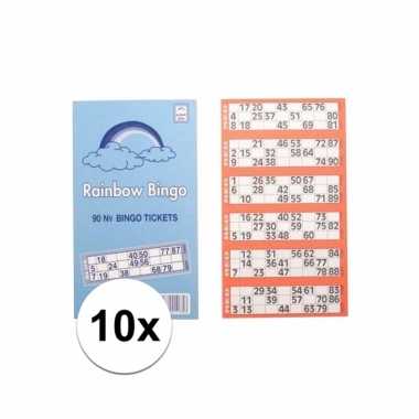 10x bingo spel kaartenblok