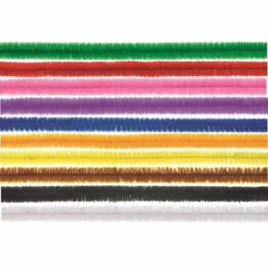 10x hobby chenille draad mix kleuren 50 cm