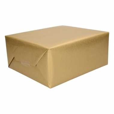 10x kadopapier goud 500 x 50 cm