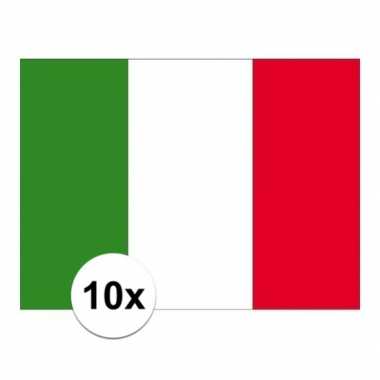 10x stickertjes van vlag van italie