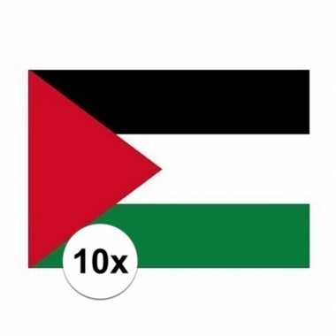 10x stuks stickertjes van vlag van palestina