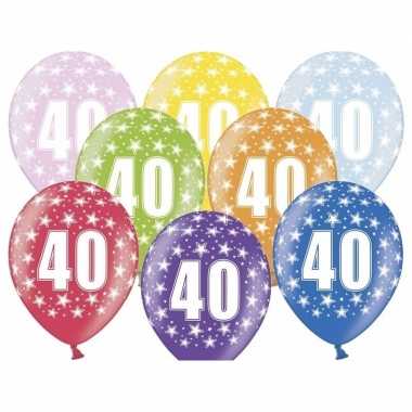 18x stuks 40 jaar ballonnen feestartikelen