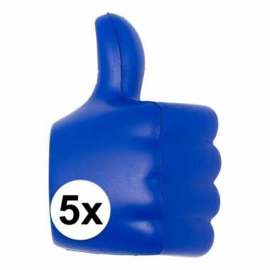 5 squishys blauw like 8 cm