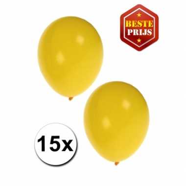 Ballonnen geel 15 stuks