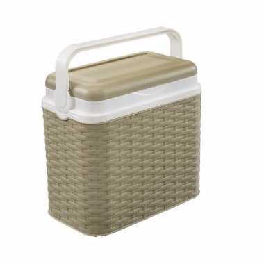 Beige rotan koelboxen 10 liter