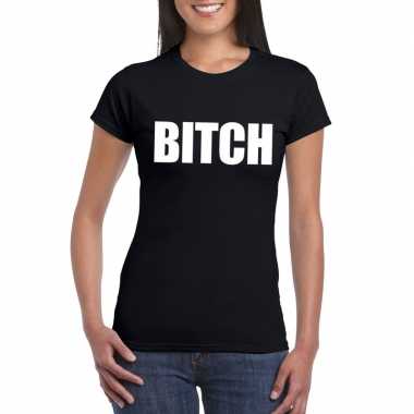 Bitch fun t-shirt zwart voor dames