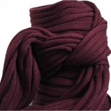 Bordeaux winter sjaal voor volwassenen