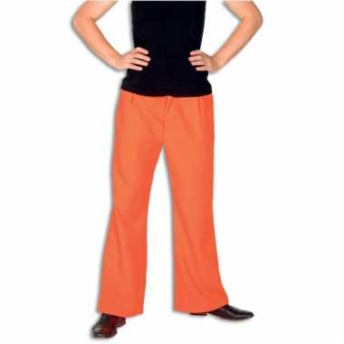 Broek in oranje kleur