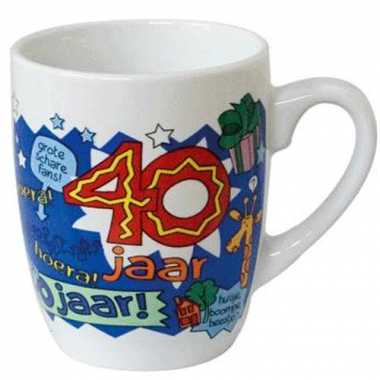 Cartoon mok 40 jaar man