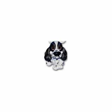 Cocker spaniel puppy beeldje zittend 13 cm