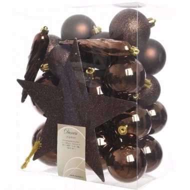 Cosy christmas kerstboom decoratie set 33-delig