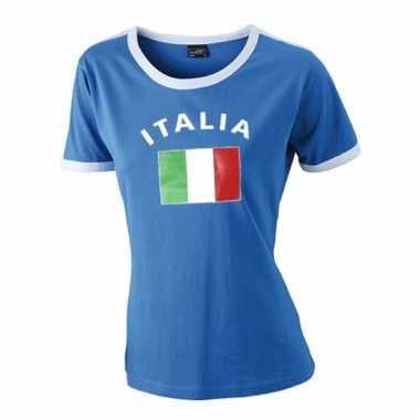 Dames t-shirt met italiaanse vlag