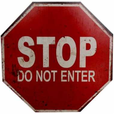 Decoratiebord stop do not enter