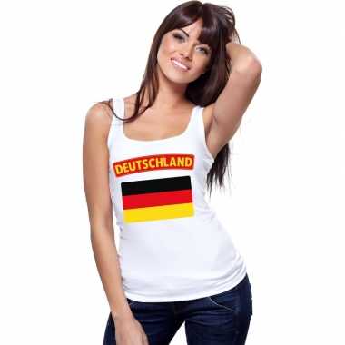 Duitsland vlag mouwloos shirt wit dames