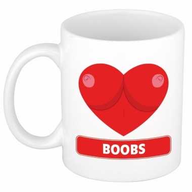 Fun beker / mok i love boobs 300 ml