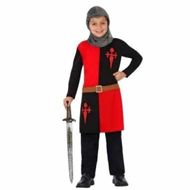 Goedkope ridder kostuum rood voor jongens/meisjes