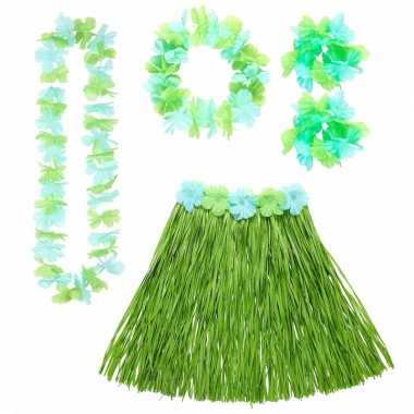 Groen hawaii kostuum set voor dames