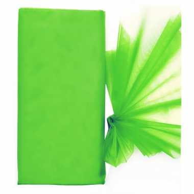 Groene organza stof op rol 150 x 300 cm