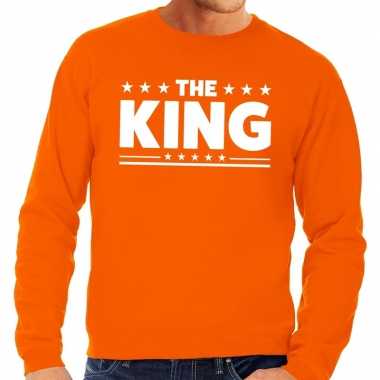 Hart the king sweater oranje heren