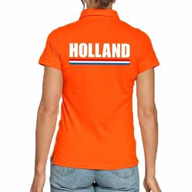 Holland polo t-shirt oranje kingsday voor dames
