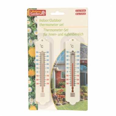 Huis en tuin thermometers 2 stuks
