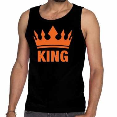 King en kroon tanktop / mouwloos shirt zwart heren