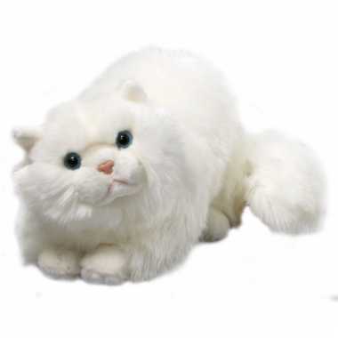 Knuffel perzische witte kat van 30 cm