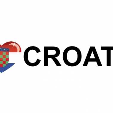 Landen sticker i love croatia