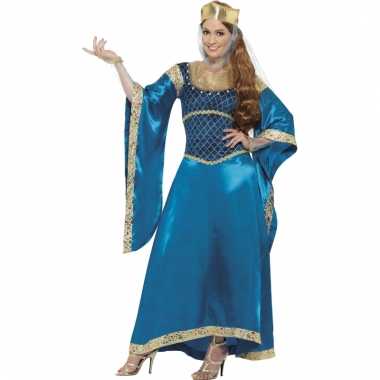 Luxe prinsessen jurk blauw
