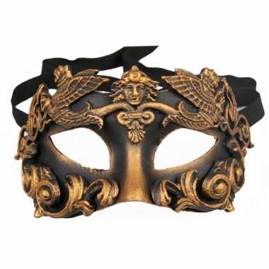 Luxueus barok zwart met brons oogmasker
