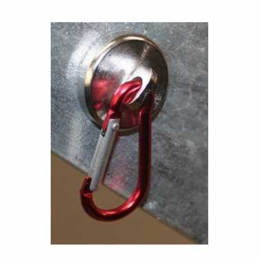 Magneet met karabijnhaak / musketon tot 15 kg