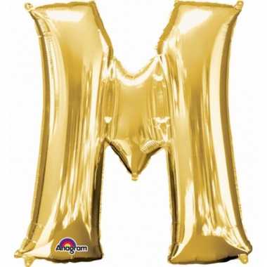 Mega grote gouden ballon letter m