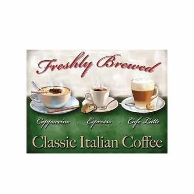 Metalen plaatje italian coffee