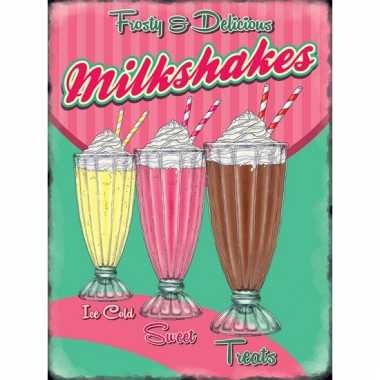 Metalen plaatje milkshakes