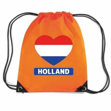 Nylon rugzak holland hart vlag oranje