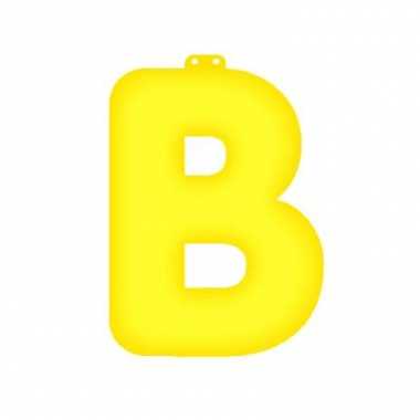 Opblaasbare letter b geel