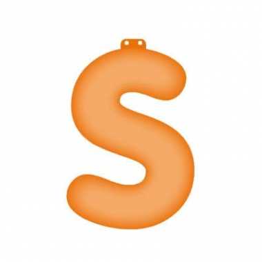 Opblaasbare letter s oranje