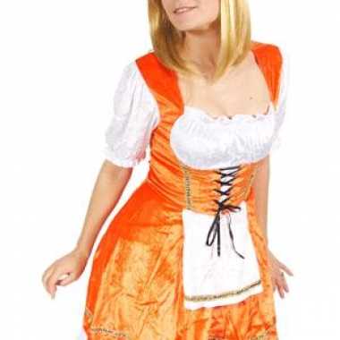 Oranje sexy kaasmeisjes jurk