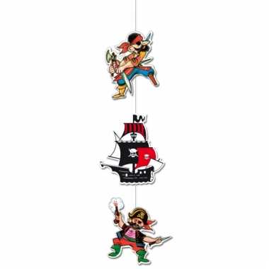 Piraten hangdecoratie 3 delig 90 cm