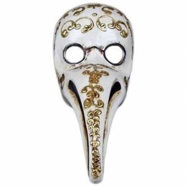 Plaagdokter/plaagmeester wit snavel masker voor volwassenen