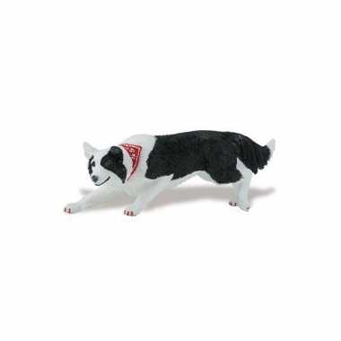 Plastic speelgoed border collie hond 12 cm