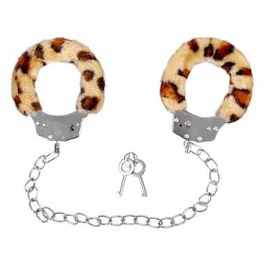 Pluche beenboeien met luipaardprint