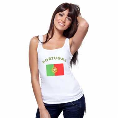 Portugeese vlag tanktop/ t-shirt voor dames