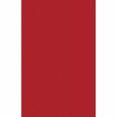 Rode afneembare tafelkleden/tafellakens 138 x 220 cm papier/kunststof