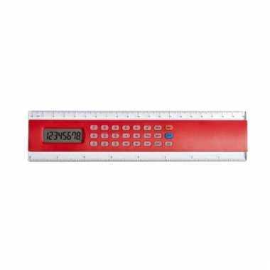 Rode liniaal 20 cm met calculator