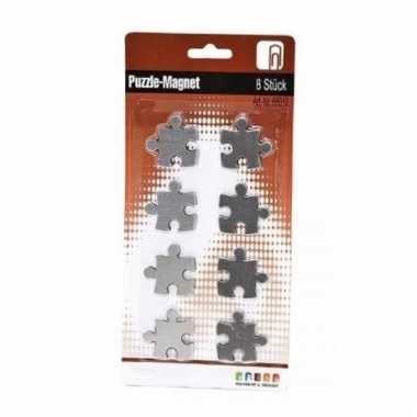 Roestvrijstalen puzzel magneten 8 stuks