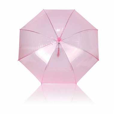 Roze plastic paraplu
