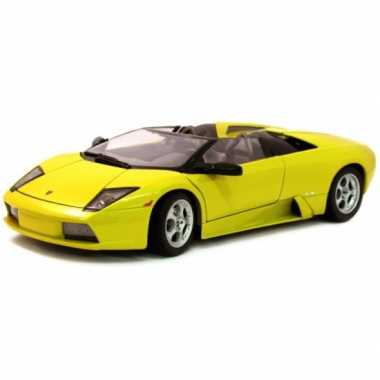 Schaalmodel lamborghini murcielago roadster geel