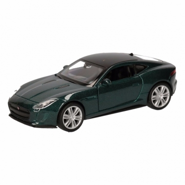 Speelgoed jaguar f-type coupe donkergroen autootje 12 cm